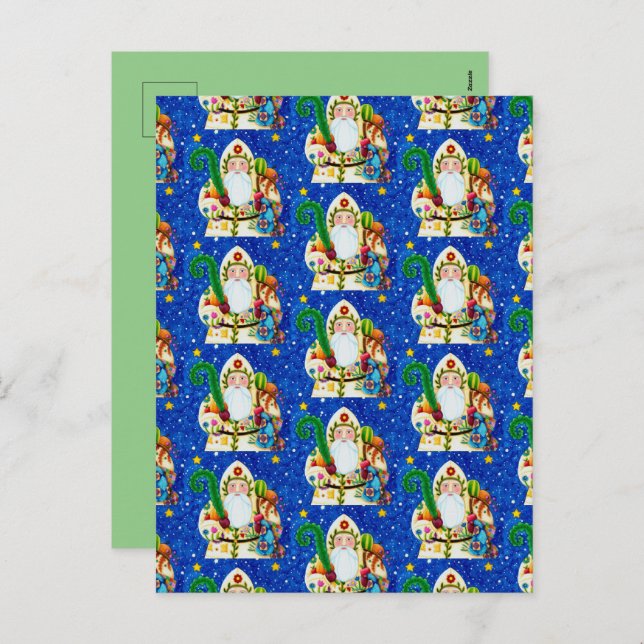 CARTÃO POSTAL DE FESTIVIDADES FOLKART BALTIMORE QUILADO PAI NATAL PRIMITIVO (Frente/Verso)