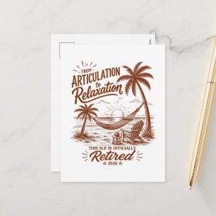 Cartão Postal De Festividades Formulário de Aposentadoria Articulação para Relax