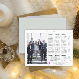 Cartão Postal De Festividades Foto 2026 Calendário Empresa empresarial