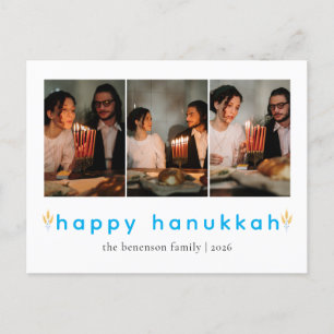 Cartão Postal De Festividades Foto 3 da família Mínima Elegante de Hanukkah Feli