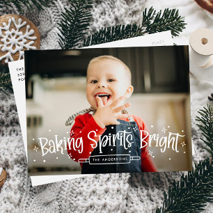 Cartão Postal De Festividades Foto Brilhante das Espíritos Baking