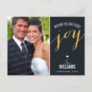 Cartão Postal De Festividades FOTO CARTÃO HOLIDAY MALHA de quadro negro