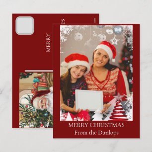 Cartão Postal De Festividades Foto Clássica de Decoração de Férias de Natal 2025