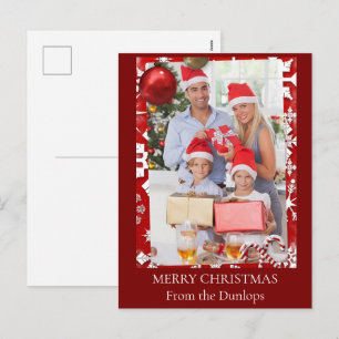 Cartão Postal De Festividades Foto Clássica de Decoração de Férias de Natal 2025