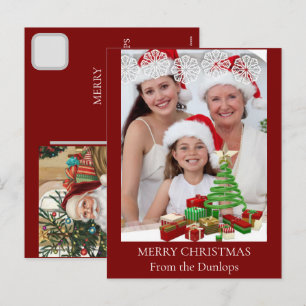 Cartão Postal De Festividades Foto Clássica de Decoração de Férias de Natal 2025