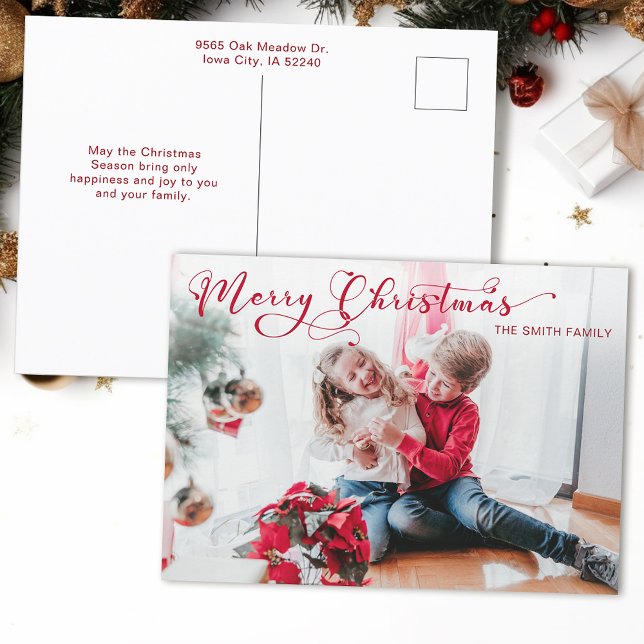 Cartão Postal De Festividades Foto da caligrafia de Natal Festiva Felry (Criador carregado)