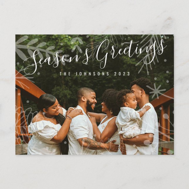 Cartão Postal De Festividades Foto da família (Frente)