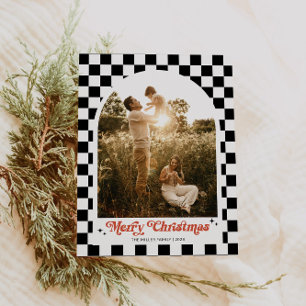 Cartão Postal De Festividades Foto da família de arco com verificação retroativa
