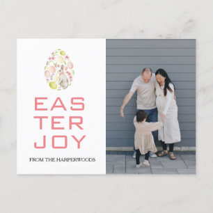 Cartão Postal De Festividades Foto da família Easter Eggs, Bênçãos de Páscoa Ele