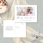 Cartão Postal De Festividades Foto da família minimalista moderna Feliz Natal<br><div class="desc">Foto da família mínima moderna Feliz Natal. Feliz Natal está em um roteiro de na moda. Substitua facilmente a imagem de exemplo por sua e personalize com seus nomes e saudações no verso.</div>
