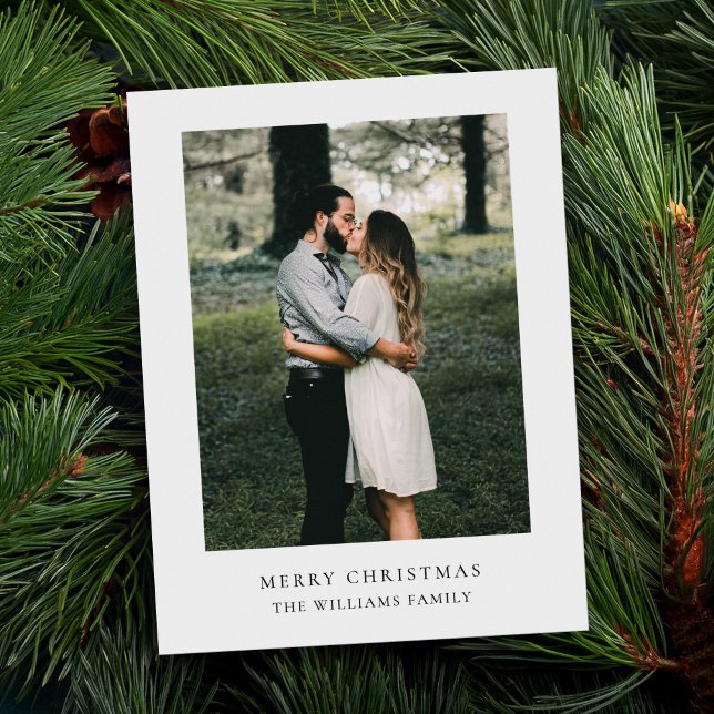 Cartão Postal De Festividades Foto da Família Moderna Simples de Natal Minimalis (Criador carregado)