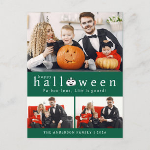 Cartão Postal De Festividades Foto de 3 Halloween feliz, moderno minimalista e f