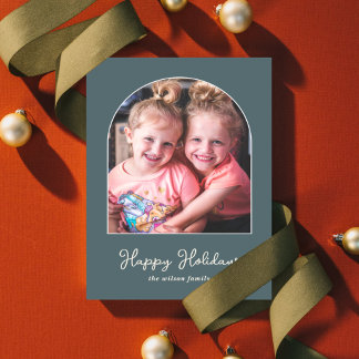 Cartão Postal De Festividades Foto de Arco Simples Moderno