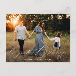 Cartão Postal De Festividades Foto de bençãos de Páscoa elegante