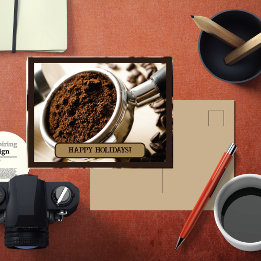 Cartão Postal De Festividades Foto de Espresso Pronta para Breve para Cappuccino