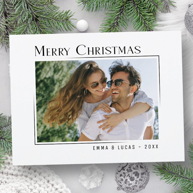 Cartão Postal De Festividades Foto de estilo mínimo moderno único Natal (Criador carregado)