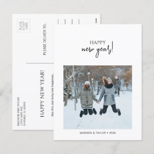Cartão Postal De Festividades Foto de Feliz ano novo minimalista