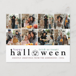 Cartão Postal De Festividades Foto de Halloween 6 Moderno Minimalista Spooky Fel