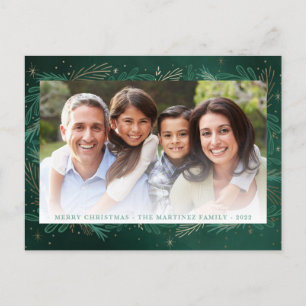 Cartão Postal De Festividades Foto de Keepsasaem Botânica Verde Moderna