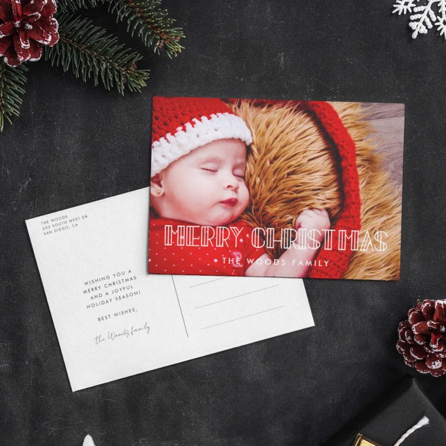 Cartão Postal De Festividades Foto de Natal Merry (Criador carregado)