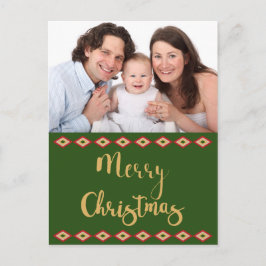 Cartão Postal De Festividades Foto de Natal Personalizada Rustic Southwest
