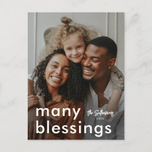 Cartão Postal De Festividades Foto de Natal Religioso Moderno Minimalista