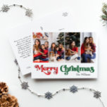 Cartão Postal De Festividades Foto de Natal Simples Clássico Quatro<br><div class="desc">Celebre a temporada com este simples e único e clássico cartão postal de quatro fotos de Natal Feliz, com um toque de charme de vintage. A design minimalista apresenta uma elegante paleta de cores vermelha e verde, evocando o espírito aconchegante do inverno. O seu apelo moderno e divertido, aliado à...</div>