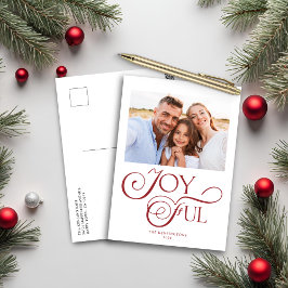 Cartão Postal De Festividades Foto de Natal Vermelho e Feliz
