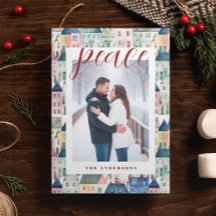 Foto de Natal Watercolor Casas Vermelhas