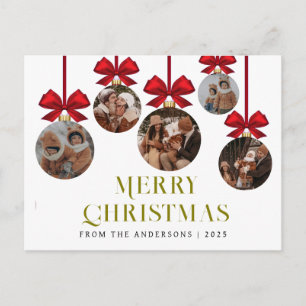 Cartão Postal De Festividades Foto de Ornamento de Natal Moderno e Elegante da F