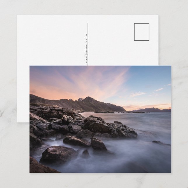 Cartão Postal De Festividades Foto de Paisagem da Noruega (Frente/Verso)