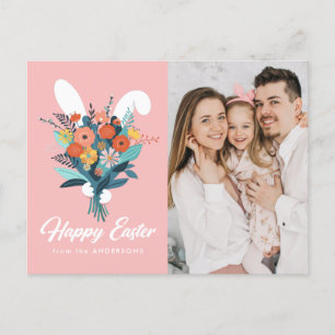 Cartão Postal De Festividades Foto de Páscoa de coelhinhos bonitos