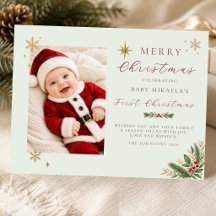 Foto de Primeiro Natal do Bebê | Sage Suave