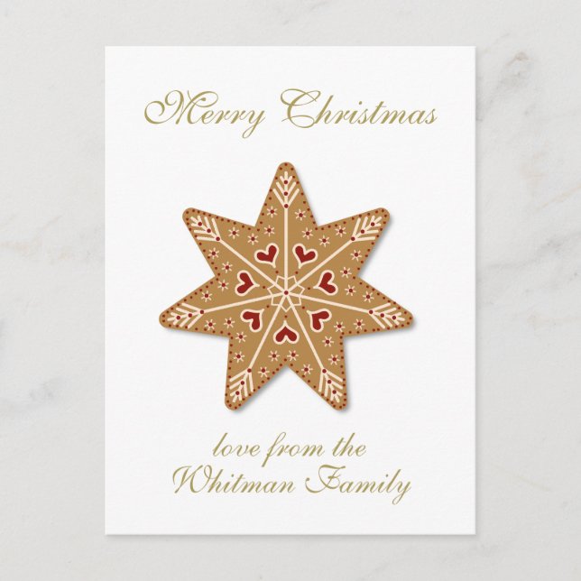 Cartão Postal De Festividades Foto de recebimento de Natal feliz (Frente)