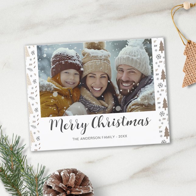 Cartão Postal De Festividades Foto de Script Moderno Feliz Natal (Criador carregado)