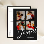 Cartão Postal De Festividades Foto de Script Preto Minimalista Moderno e Justo<br><div class="desc">Cartão-postal de Feriado Moderno Mínimo de Manuscrito Negra 4 Foto Moderno e Justo. Mande Cartões de natal para seus entes queridos com este Cartão Feriado Festivo e Moderno. Todos os textos estão pré-organizados para que você personalize fácil e rapidamente com seus próprios detalhes. Feliz Feriados!</div>