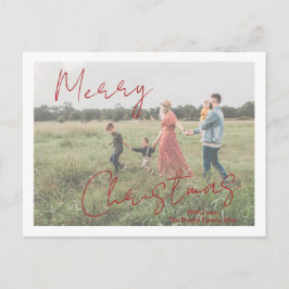 Cartão Postal De Festividades Foto de Script Russo no Natal Moderno