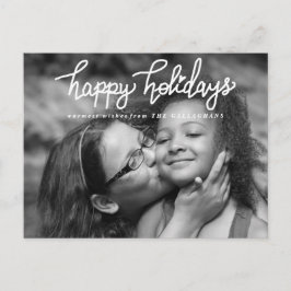 Cartão Postal De Festividades Foto de Tipografia Chic Manuscrita de Feriados Fel