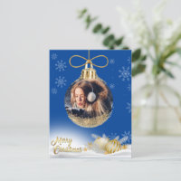 Foto do enfeites de natal Snowflakes Azul Moderno