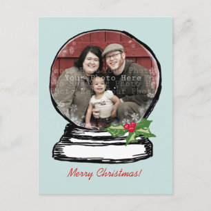 Cartão Postal De Festividades Foto do Globo de Neve de Natal