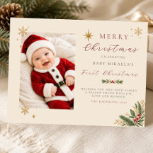 Foto do Primeiro Natal do Bebê | Champanhe