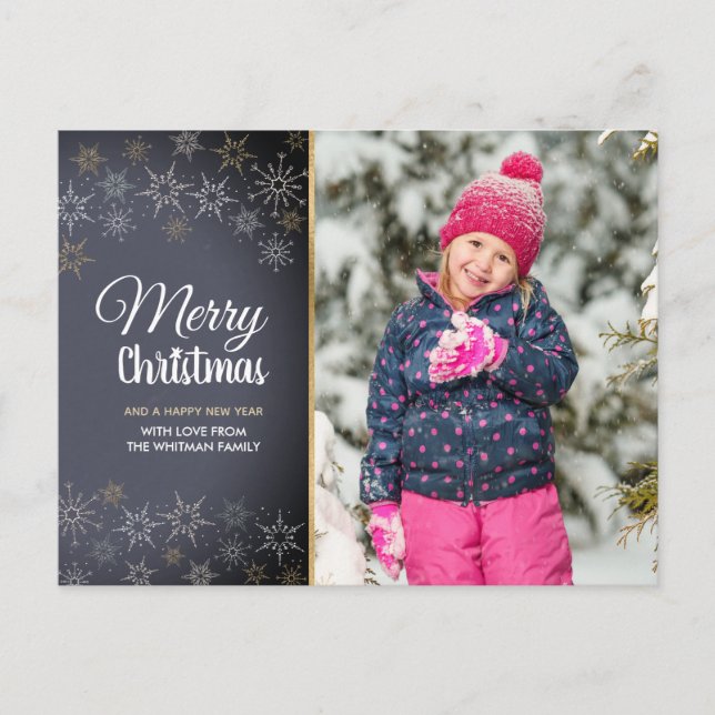 Cartão Postal De Festividades Foto Feliz Natal (Frente)