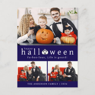 Cartão Postal De Festividades Foto Minimalista Moderna Assustadora Feliz Hallowe