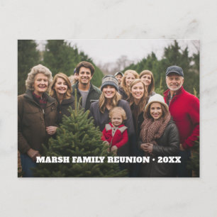 Cartão Postal De Festividades Foto Panorâmica de Reunião de Família com Tipo