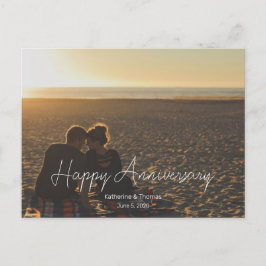 Cartão Postal De Festividades Foto personalizada de aniversário com texto person