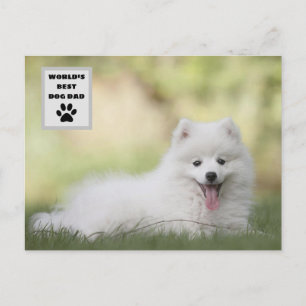 Cartão Postal De Festividades Foto personalizada do melhor Pai de cães do mundo 