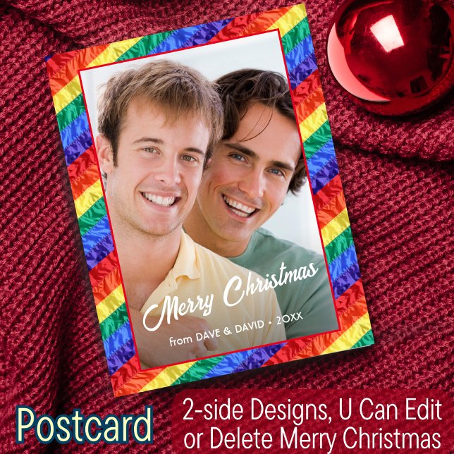 Cartão Postal De Festividades Foto personalizada do Orgulho gay de Sinalizador A (Criador carregado)