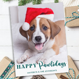 Cartão Postal De Festividades Foto Personalizada Simples de Cachorro de Pet Feli