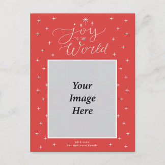 Cartão Postal De Festividades Foto Religiosa Alegria ao Mundo