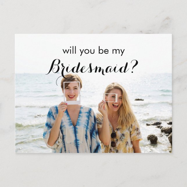 Cartão Postal De Festividades Foto Será Minha Carta De Bridesmaid (Frente)